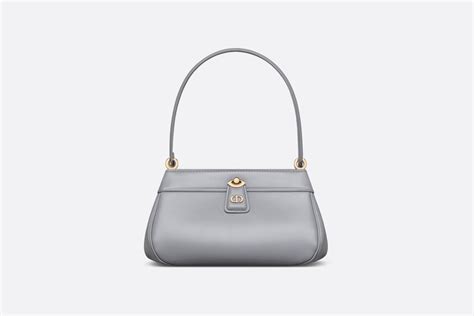 Small Dior Key Bag Ethereal Gray Box Calfskin 